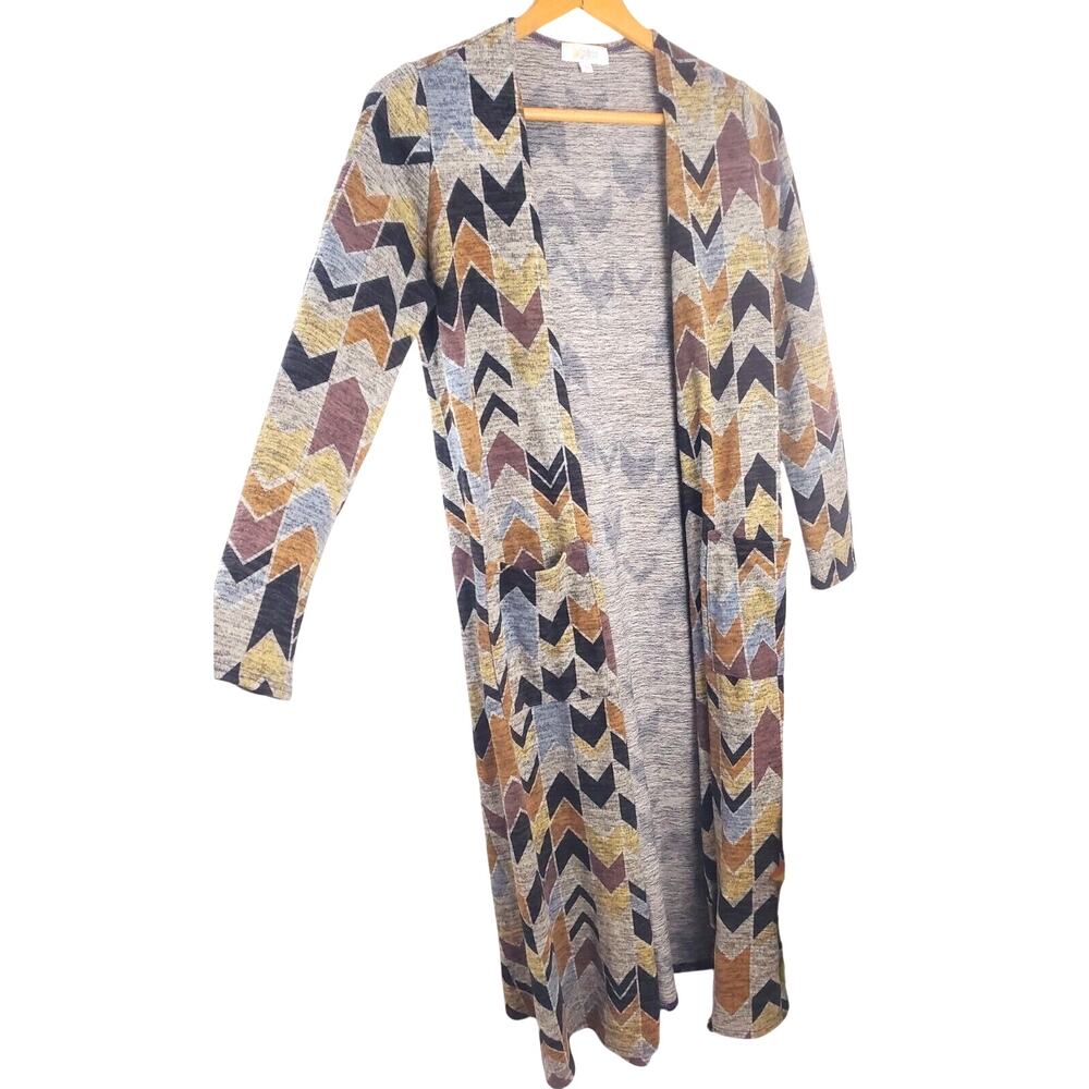 NWoT LulaRoe Sarah S Cardigan Duster Long Sweater Open Front Pockets Womens Size